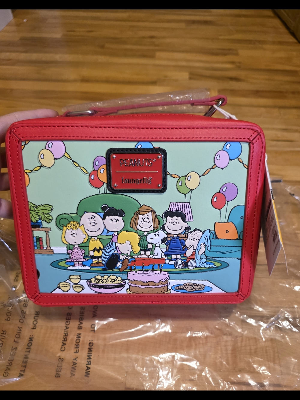 Loungefly Peanuts Charlie Brown Lunchbox Bag